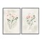 Stupell Industries Simple Watercolor Flowers 2 pc Framed Giclee Wall Art Set Design by Elizabeth Medley